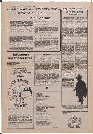 Le Soleil de Colombie, July 4, 1980, page 4