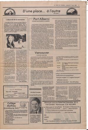 Le Soleil de Colombie, June 27, 1980, page 3