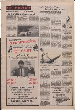 Le Soleil de Colombie, June 20, 1980, page 20