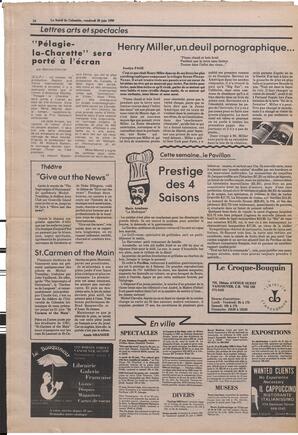 Le Soleil de Colombie, June 20, 1980, page 18