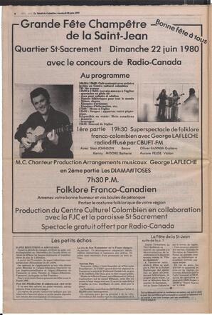 Le Soleil de Colombie, June 20, 1980, page 6