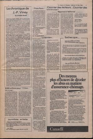 Le Soleil de Colombie, June 13, 1980, page 5