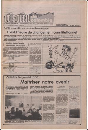 Le Soleil de Colombie, May 23, 1980, page 1
