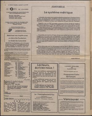 Le Soleil de Colombie, April 11, 1980, page 2