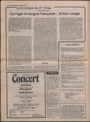 Le Soleil de Colombie, April 4, 1980, page 6