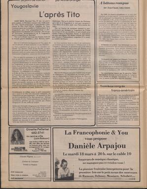 Le Soleil de Colombie, March 14, 1980, page 4