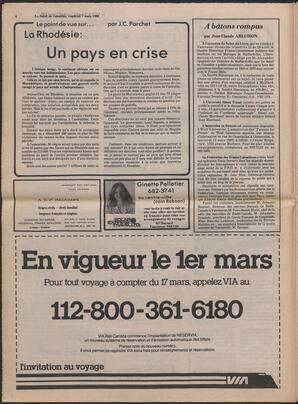 Le Soleil de Colombie, March 7, 1980, page 4