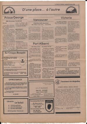 Le Soleil de Colombie, February 22, 1980, page 3