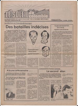 Le Soleil de Colombie, February 15, 1980, page 1