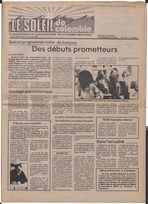 Le Soleil de Colombie, February 1, 1980, page 1