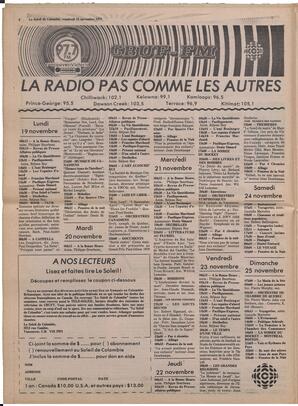 Le Soleil de Colombie, November 16, 1979, page 6