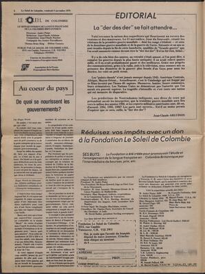 Le Soleil de Colombie, November 9, 1979, page 2