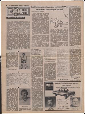 Le Soleil de Colombie, October 26, 1979, page 20