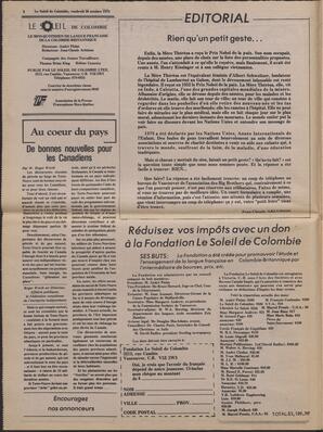 Le Soleil de Colombie, October 26, 1979, page 2