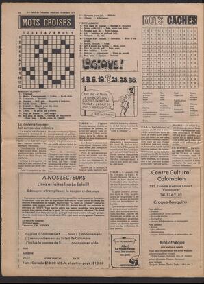 Le Soleil de Colombie, October 19, 1979, page 14