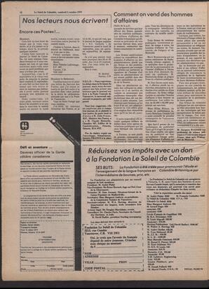 Le Soleil de Colombie, October 15, 1979, page 12