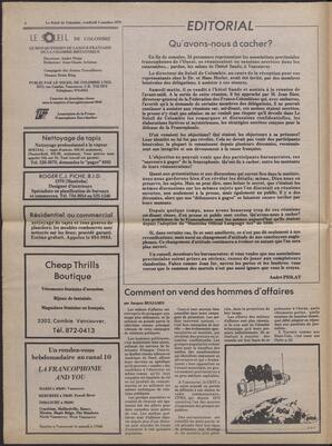 Le Soleil de Colombie, October 15, 1979, page 2