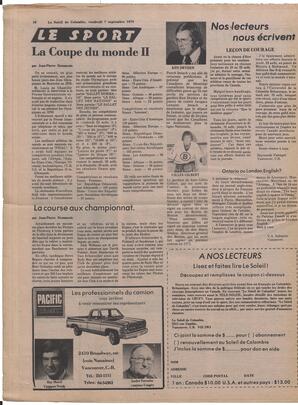 Le Soleil de Colombie, September 7, 1979, page 16