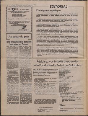 Le Soleil de Colombie, September 7, 1979, page 2