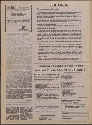 Le Soleil de Colombie, August 31, 1979, page 2