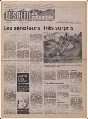 Le Soleil de Colombie, August 31, 1979, page 1