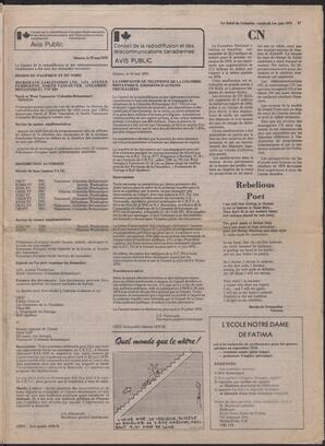 Le Soleil de Colombie, June 1, 1979, page 13