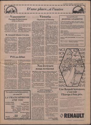 Le Soleil de Colombie, April 20, 1979, page 3