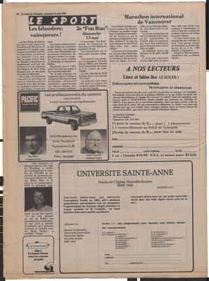 Le Soleil de Colombie, April 13, 1979, page 20