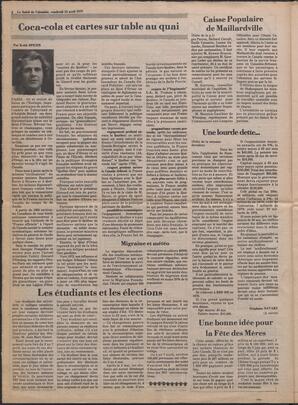 Le Soleil de Colombie, April 13, 1979, page 4