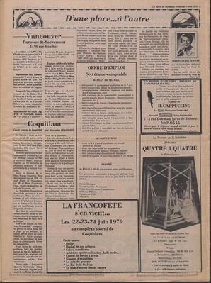 Le Soleil de Colombie, April 6, 1979, page 3