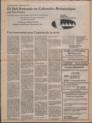 Le Soleil de Colombie, January 19, 1979, page 6