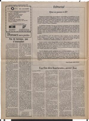 Le Soleil de Colombie, January 19, 1979, page 2
