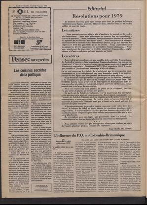 Le Soleil de Colombie, January 5, 1979, page 2