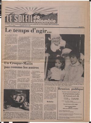 Le Soleil de Colombie, January 5, 1979, page 1