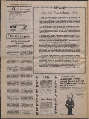 Le Soleil de Colombie, December 22, 1978, page 2