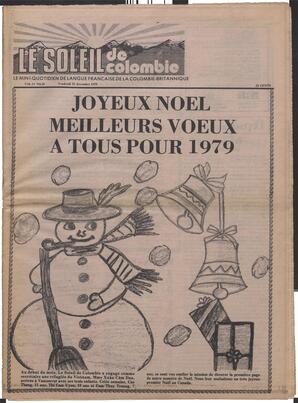 Le Soleil de Colombie, December 22, 1978, page 1