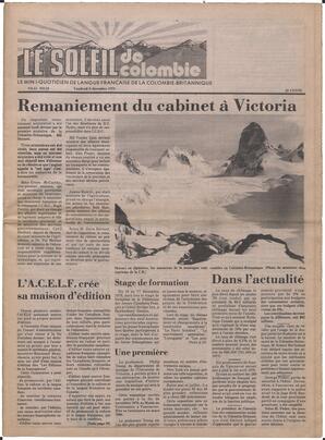 Le Soleil de Colombie, December 8, 1978, page 1