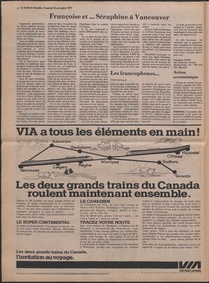 Le Soleil de Colombie, November 24, 1978, page 6