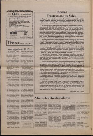 Le Soleil de Colombie, November 17, 1978, page 2