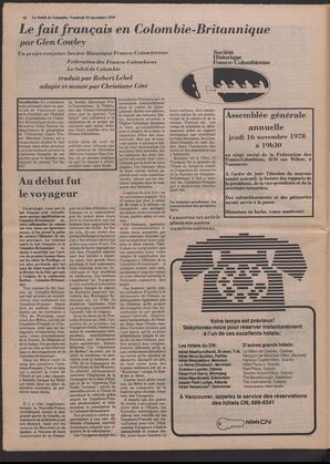Le Soleil de Colombie, November 10, 1978, page 10