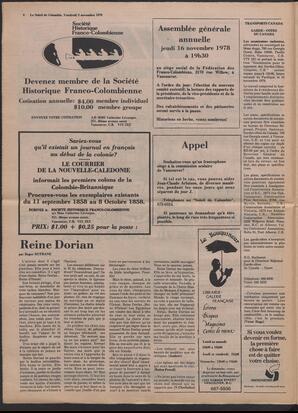 Le Soleil de Colombie, November 3, 1978, page 8