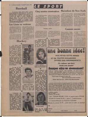 Le Soleil de Colombie, October 27, 1978, page 22