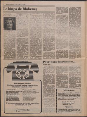 Le Soleil de Colombie, October 27, 1978, page 6