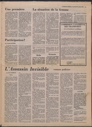 Le Soleil de Colombie, October 20, 1978, page 13