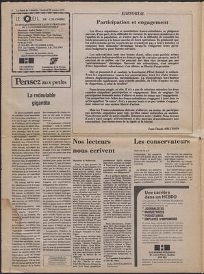 Le Soleil de Colombie, October 20, 1978, page 2