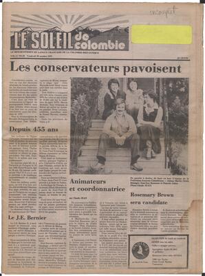 Le Soleil de Colombie, October 20, 1978, page 1