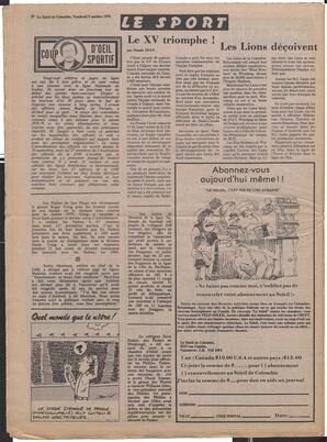 Le Soleil de Colombie, October 6, 1978, page 20