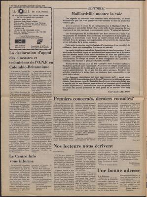 Le Soleil de Colombie, October 6, 1978, page 2