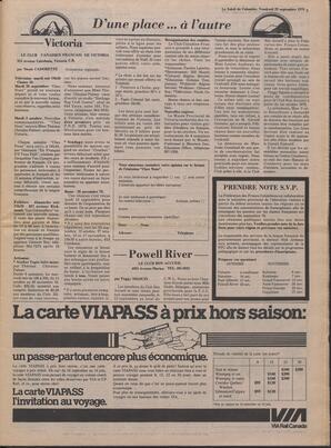 Le Soleil de Colombie, September 29, 1978, page 3