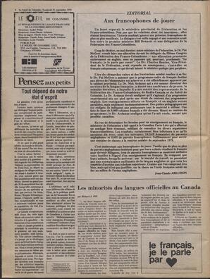 Le Soleil de Colombie, September 15, 1978, page 2